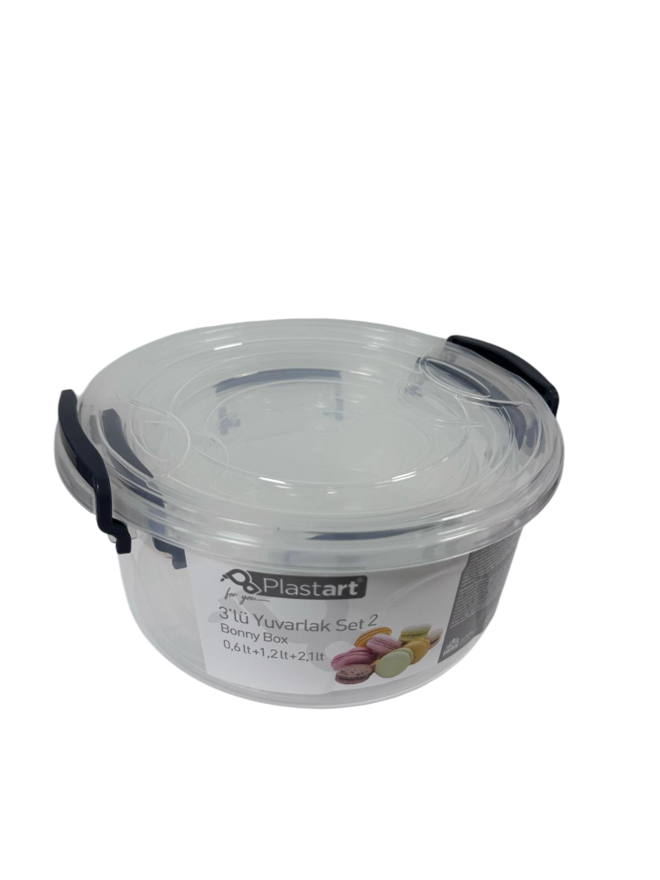Caserole Plastar 3 buc cu capace 2100-1200-600 ml