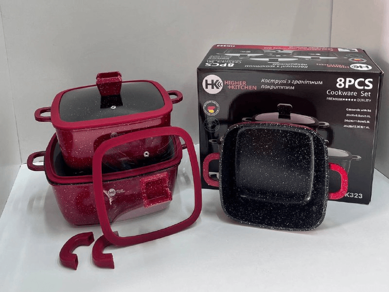 Набор квадратных кастрюль HK 323