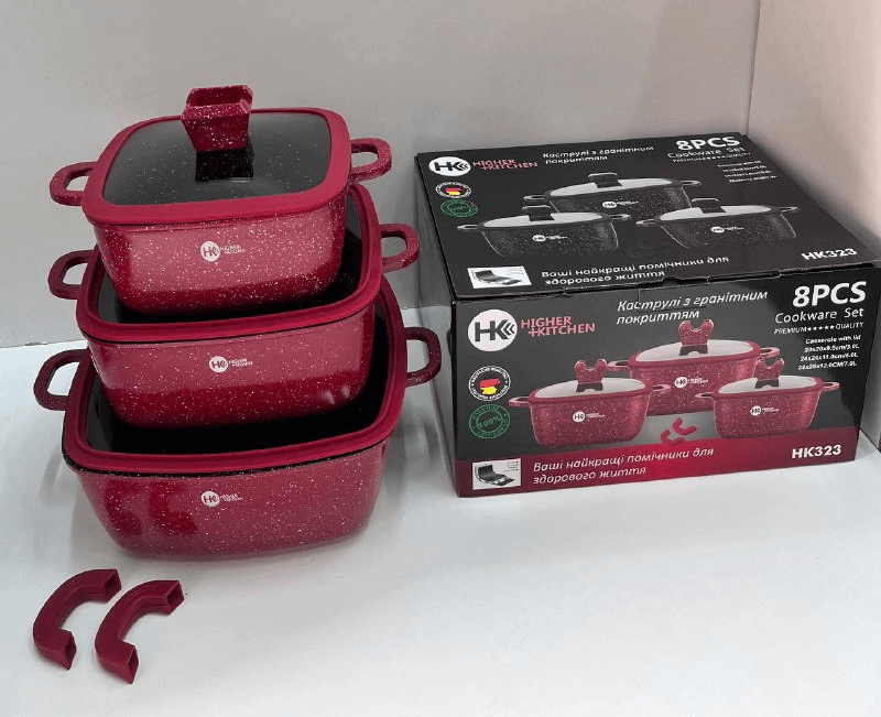 Набор квадратных кастрюль HK 323