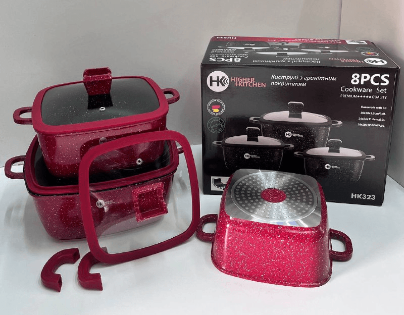 Набор квадратных кастрюль HK 323