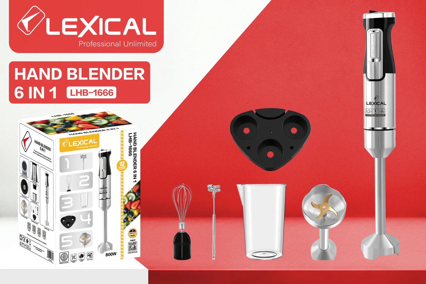 BLENDER DE MÂNĂ 6 ÎN 1 LHB-1666
