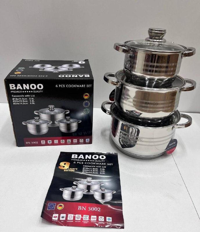 Набор посуды на 3 предметов BANOO BN 5002 из нержавеющей стали
