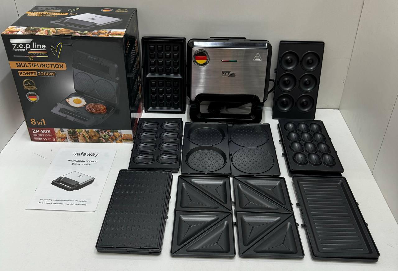 Multimaker 8 în 1 cu o tavă specială de gătit pentru ouă și cotlete ZP-808